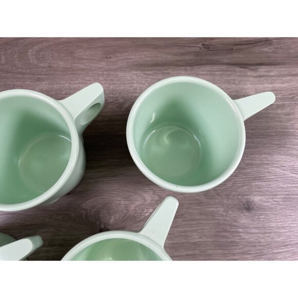 Lot of 5 Vintage Dallas Ware Coffee Cups - Pretty Seafoam Green - Made in USA - Picture 6 of 16